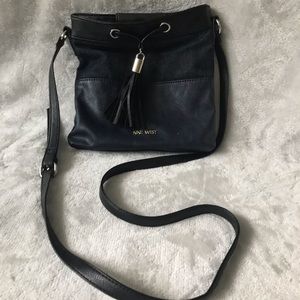 2/$10 Nine West crossbody bag black/blue